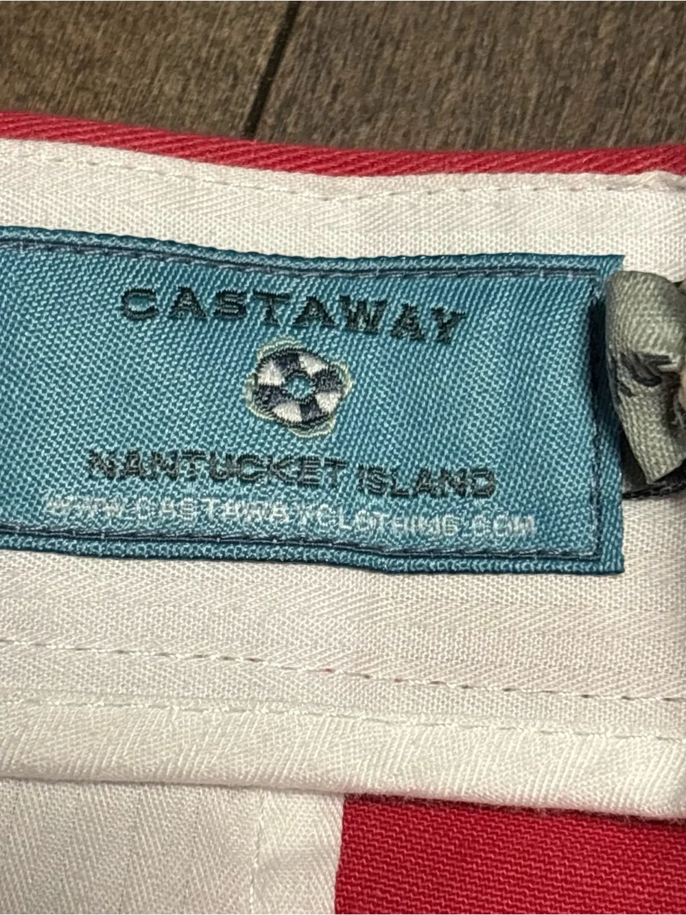 Castaway Harbor Pants Mens 40 UF Pink Calico Jack Skull Embroidered NWT